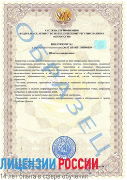 Образец сертификата соответствия (приложение) Куйбышев Сертификат ISO 27001